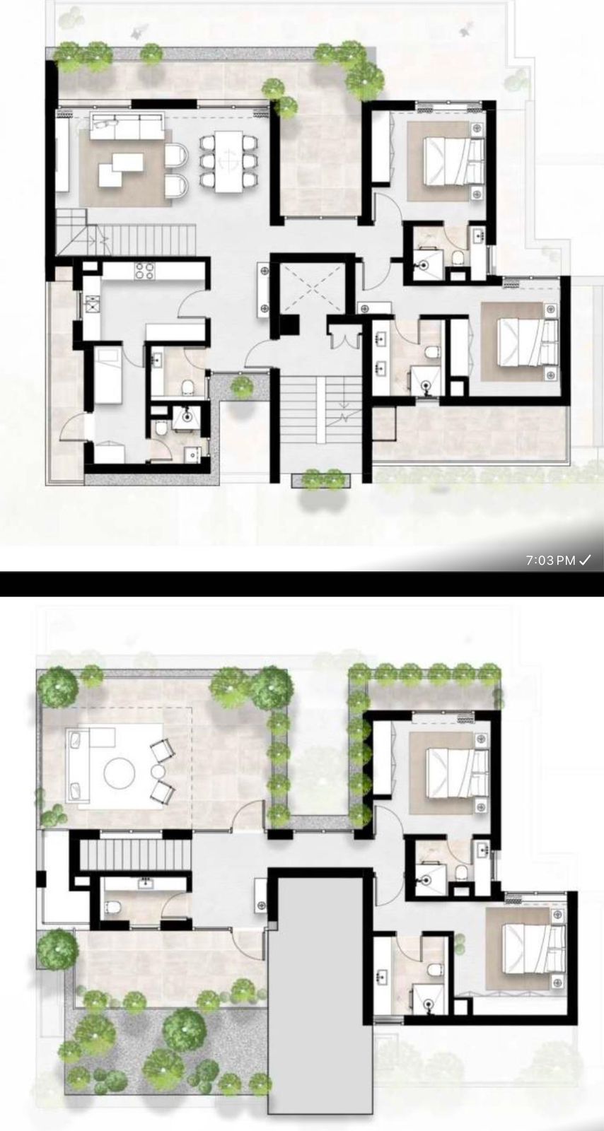 Floor plan for penthouse at Solana