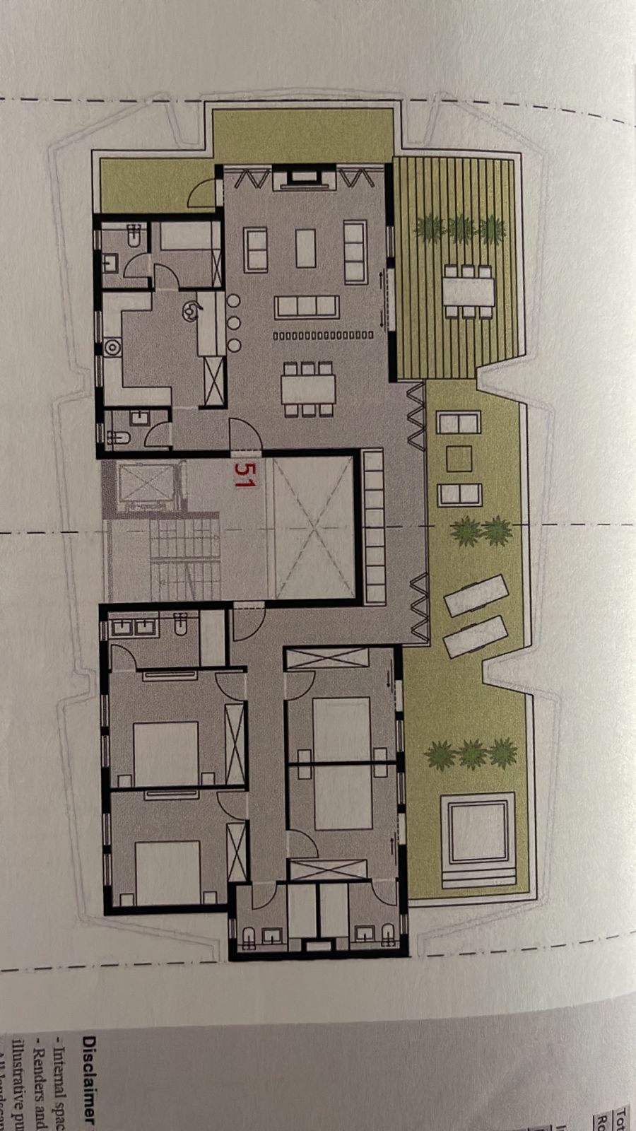 Floor plan for penthouse at Badya