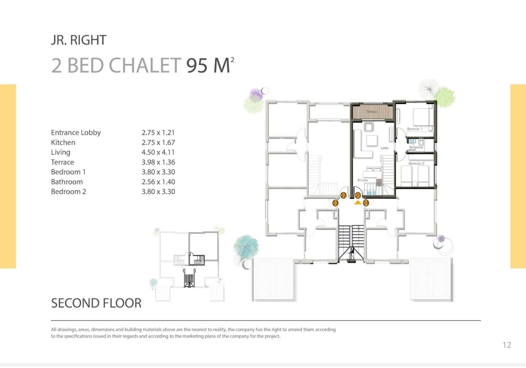 Floor plan for chalet at Gaia