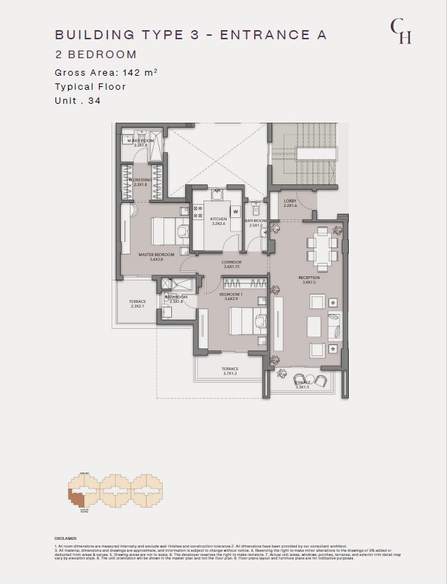 Floor plan for apartment at Club Hills Residence