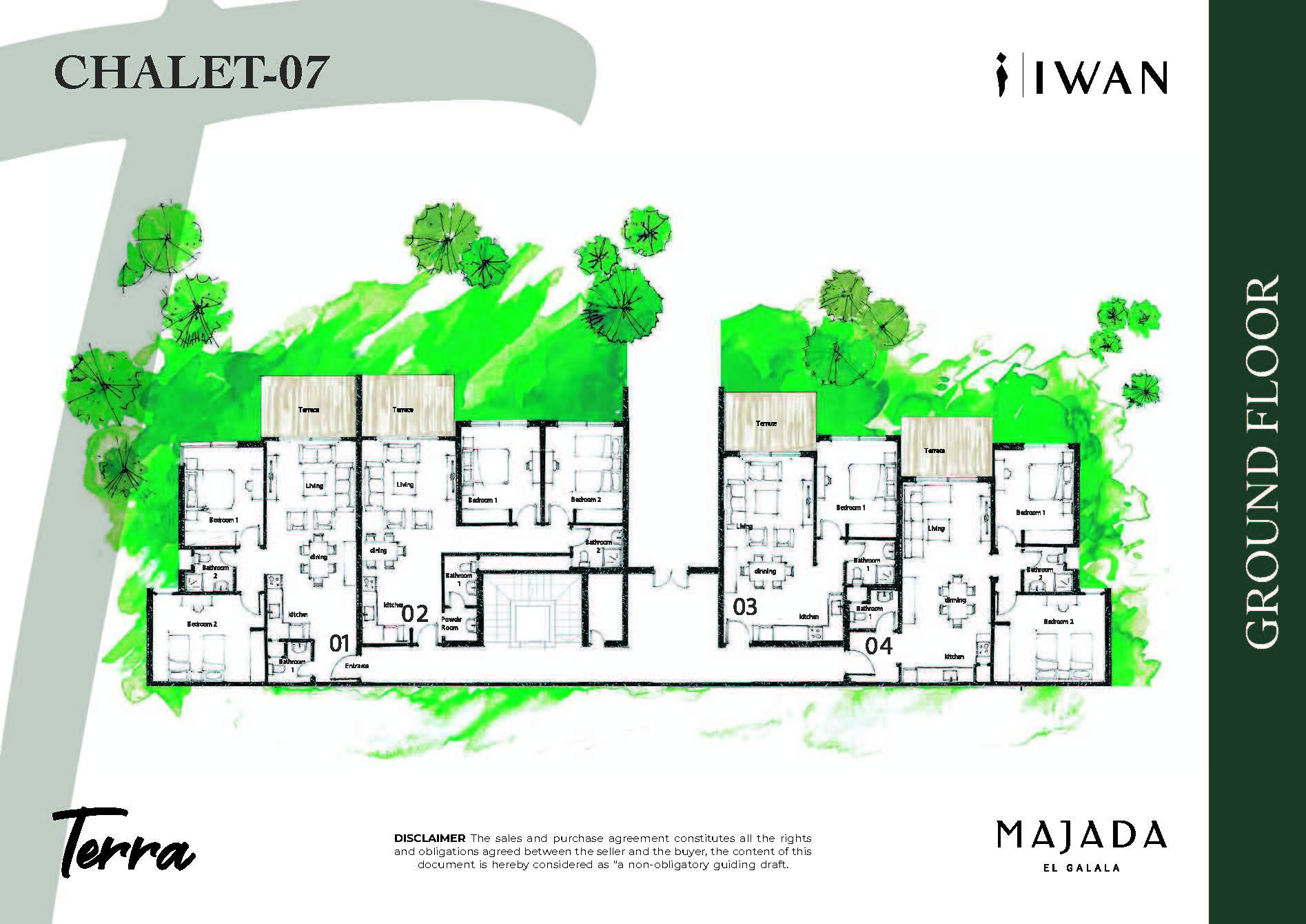 Floor plan for chalet at Majada Iwan