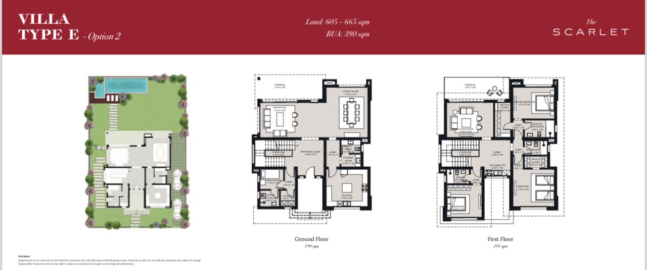 Floor plan for villa at The Scarlet  SwanLake Residences