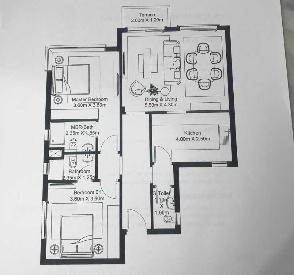 Floor plan for apartment at Hyde Park