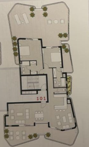 Floor plan for penthouse at Badya