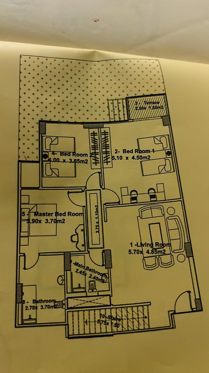Floor plan for duplex at La Mirada - New Cairo
