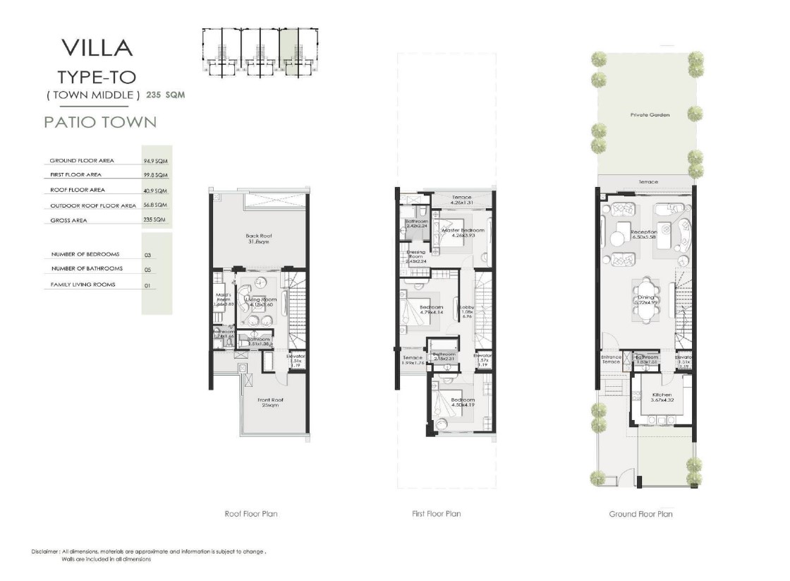 Floor plan for townhouse at El Patio Town