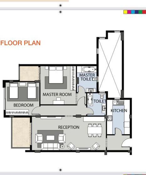 Floor plan for apartment at Galleria Residence