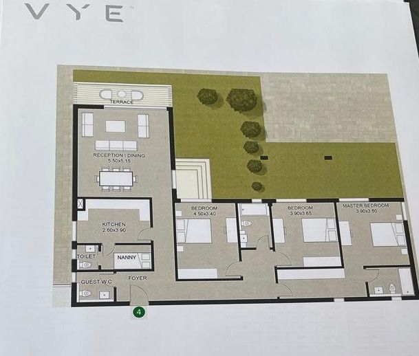 Floor plan for apartment at VYE SODIC