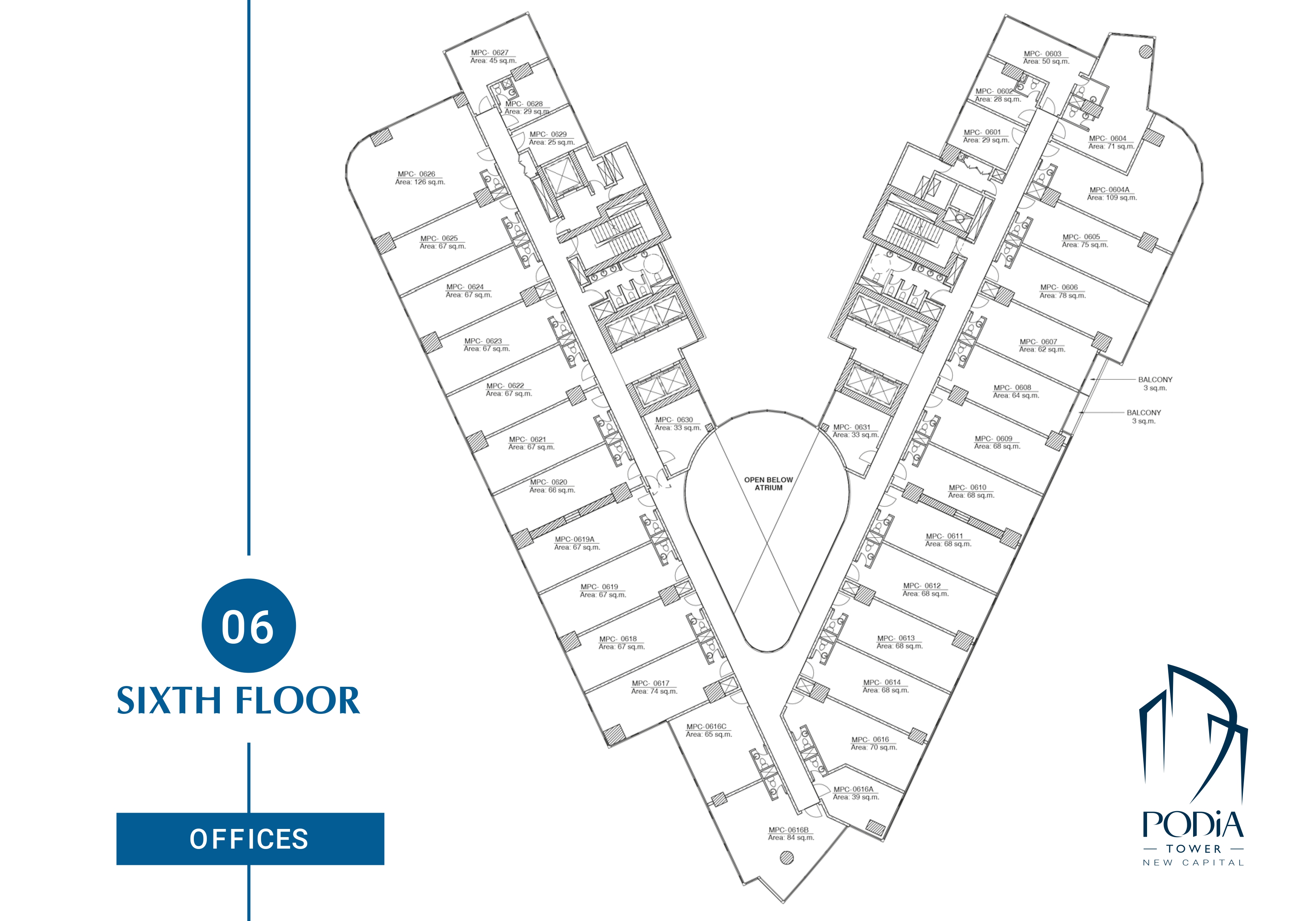 Floor plan for  at Podia Tower