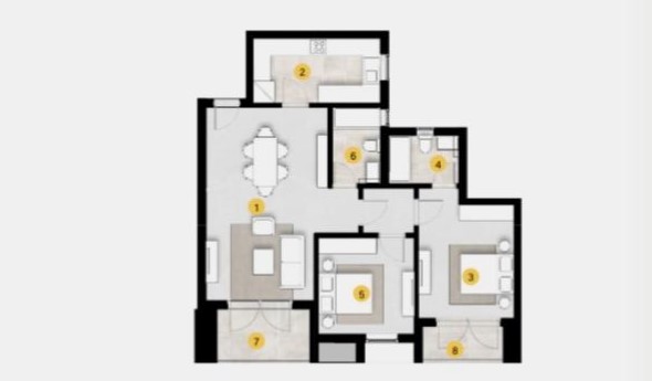 Floor plan for apartment at ZED
