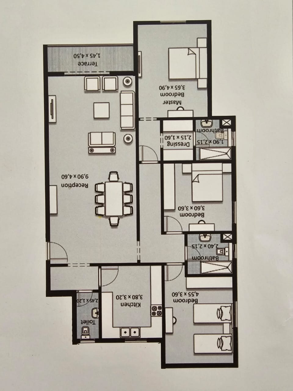 Floor plan for apartment at Fifth Square Al Marasem