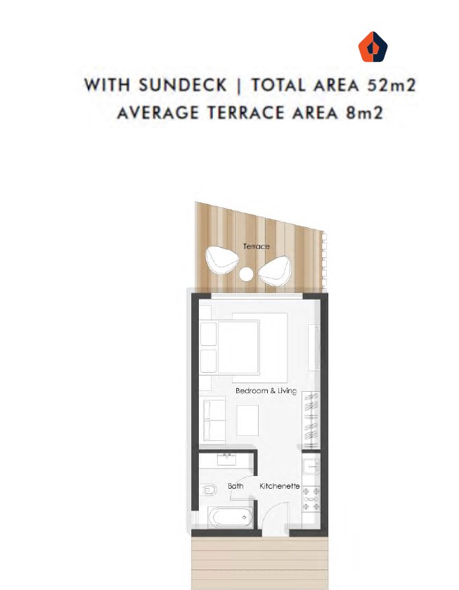 Floor plan for studio at Baymount