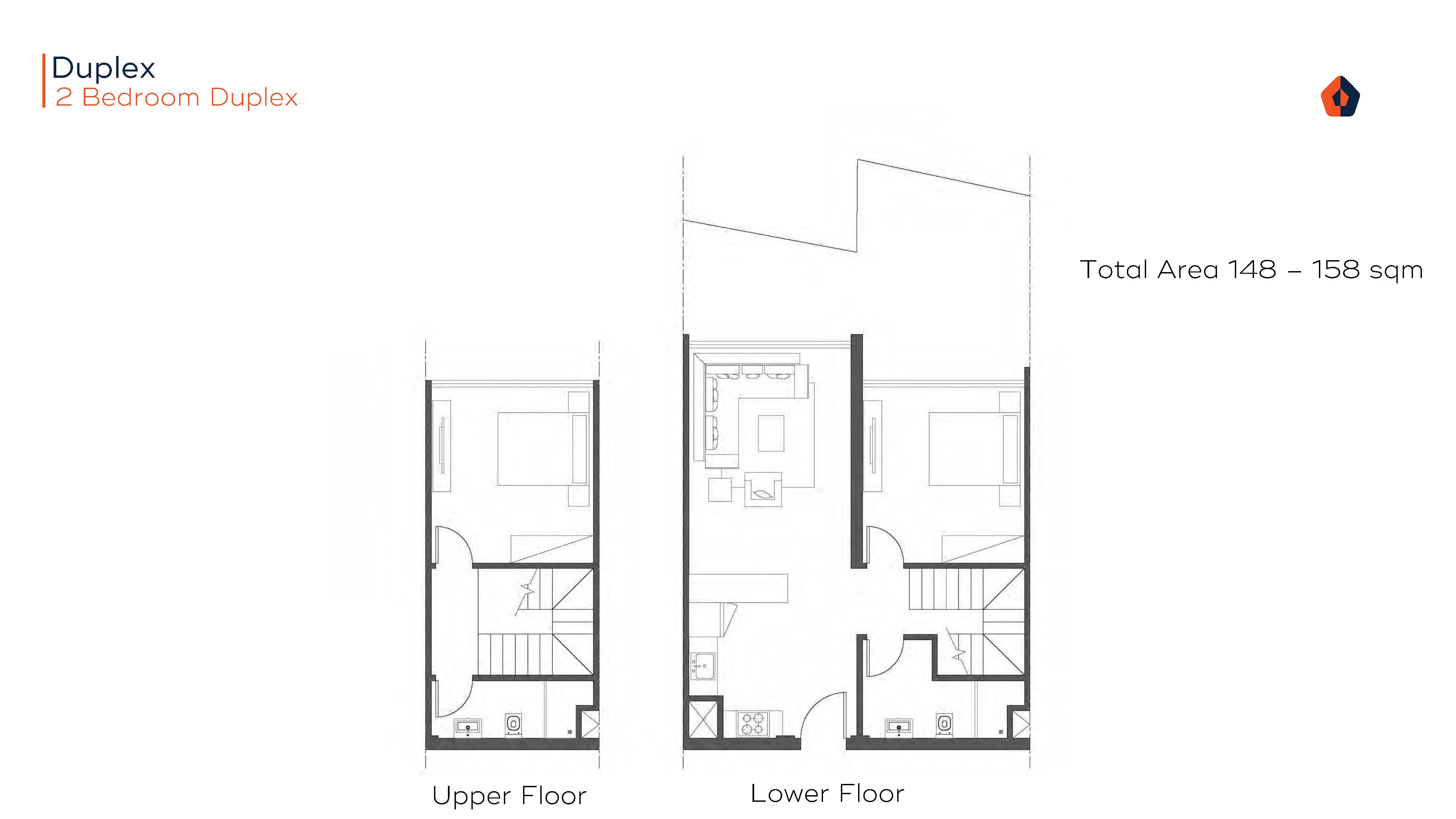 Floor plan for duplex at Baymount