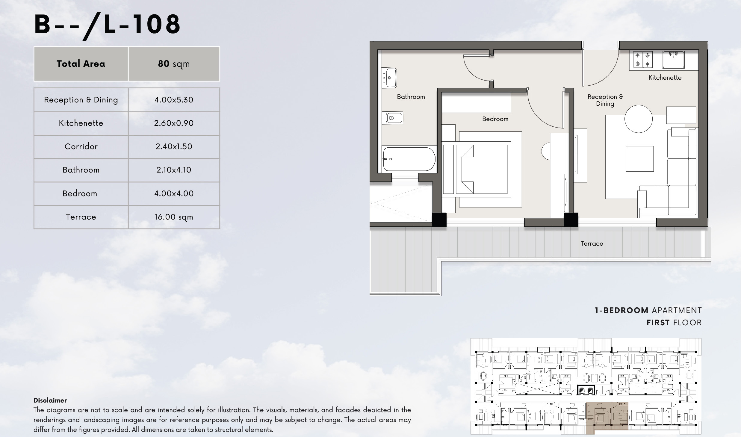 Floor plan for apartment at Kite