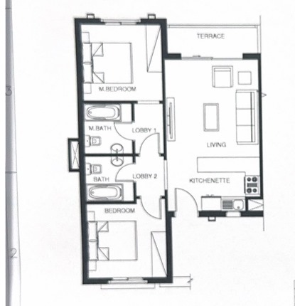 Floor plan for chalet at Mountain View Ras El Hekma