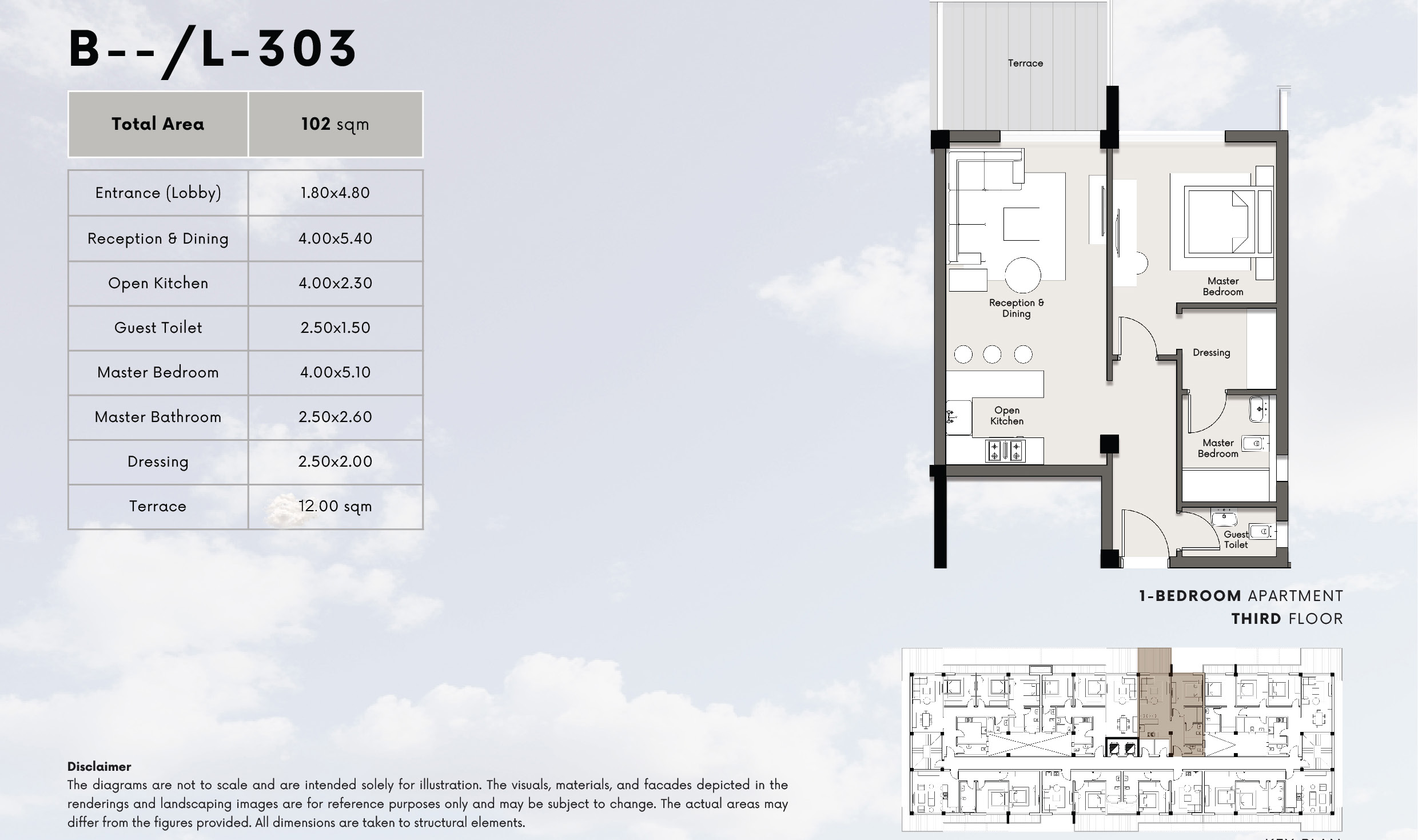 Floor plan for apartment at Kite