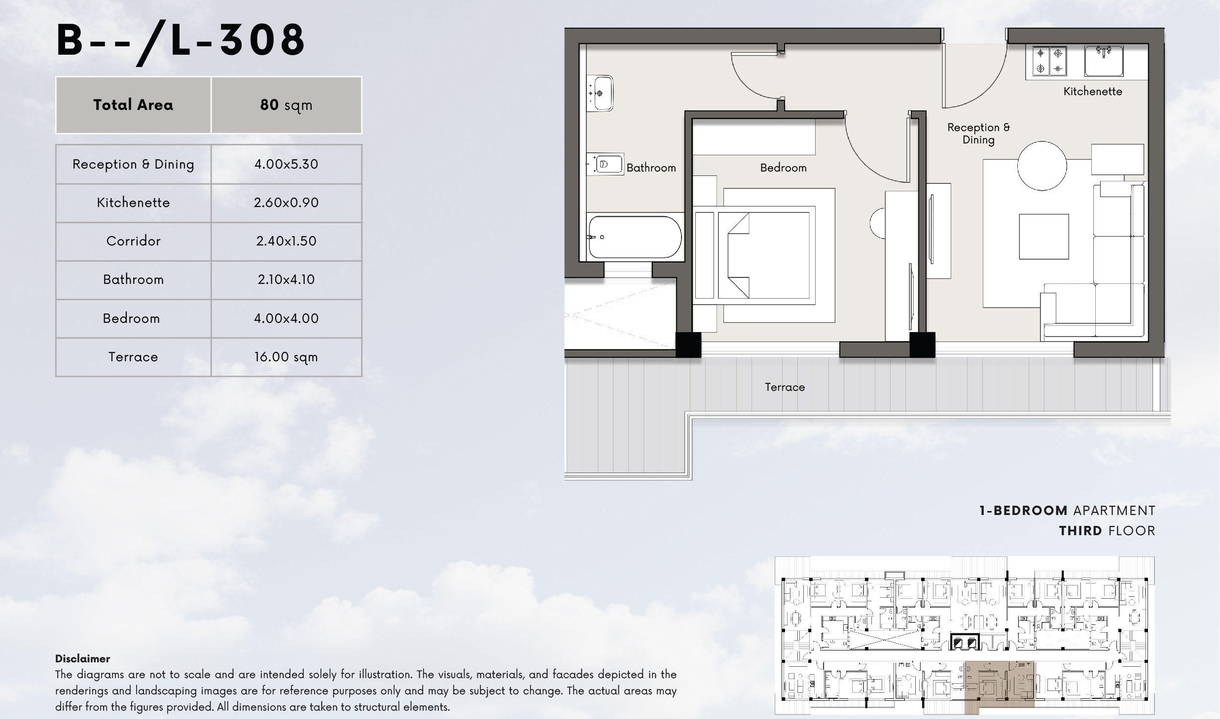 Floor plan for apartment at Kite