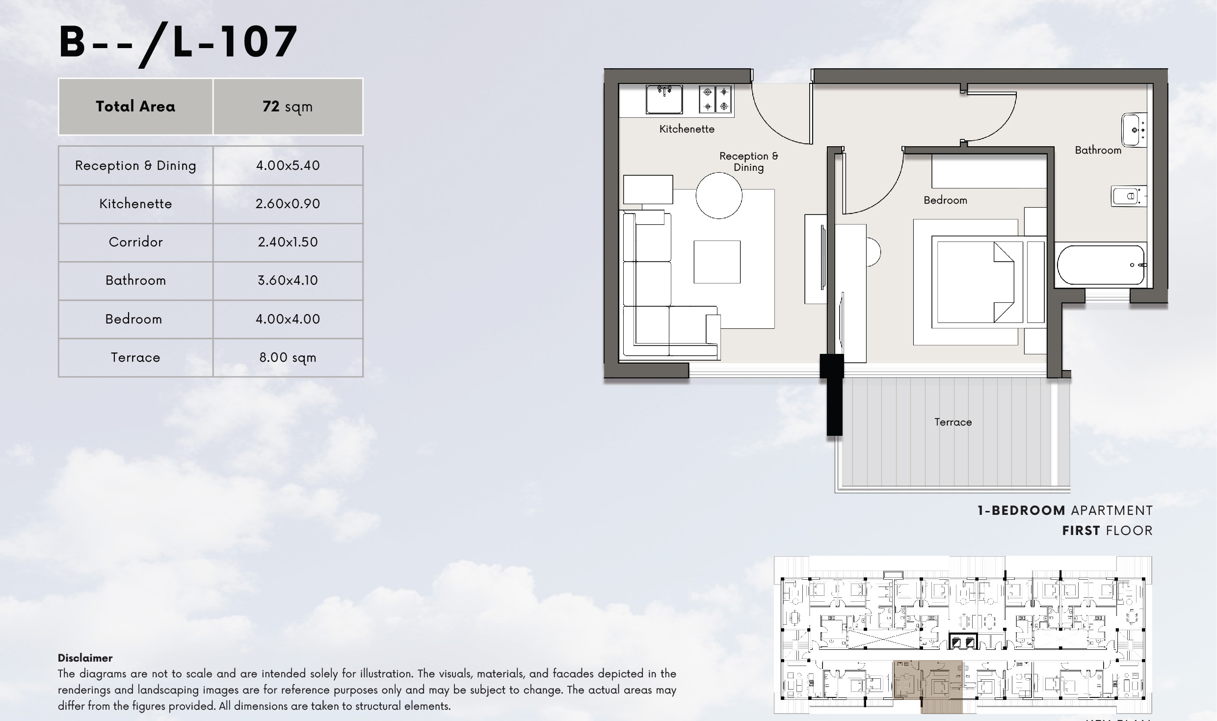 Floor plan for apartment at Kite