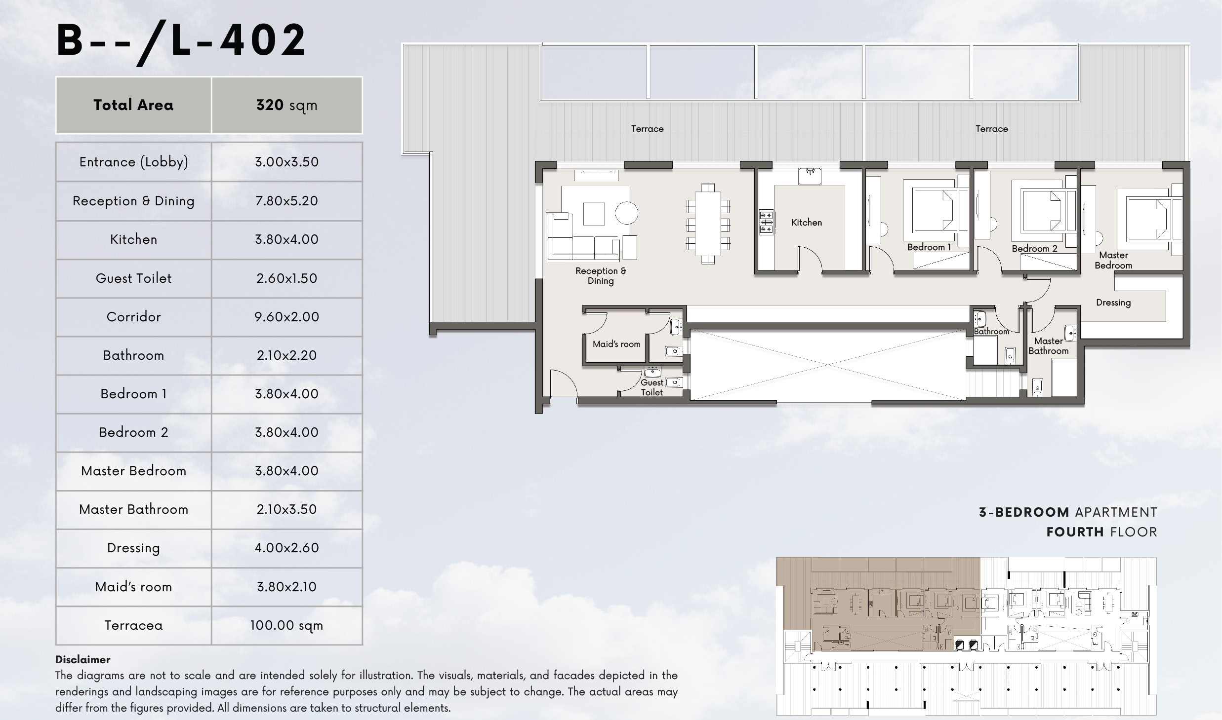Floor plan for apartment at Kite