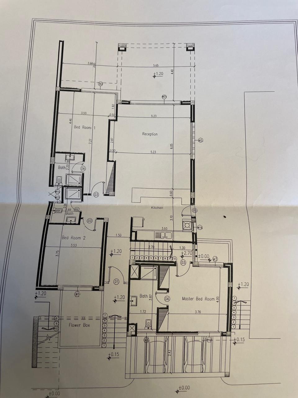 Floor plan for chalet at Hacienda White