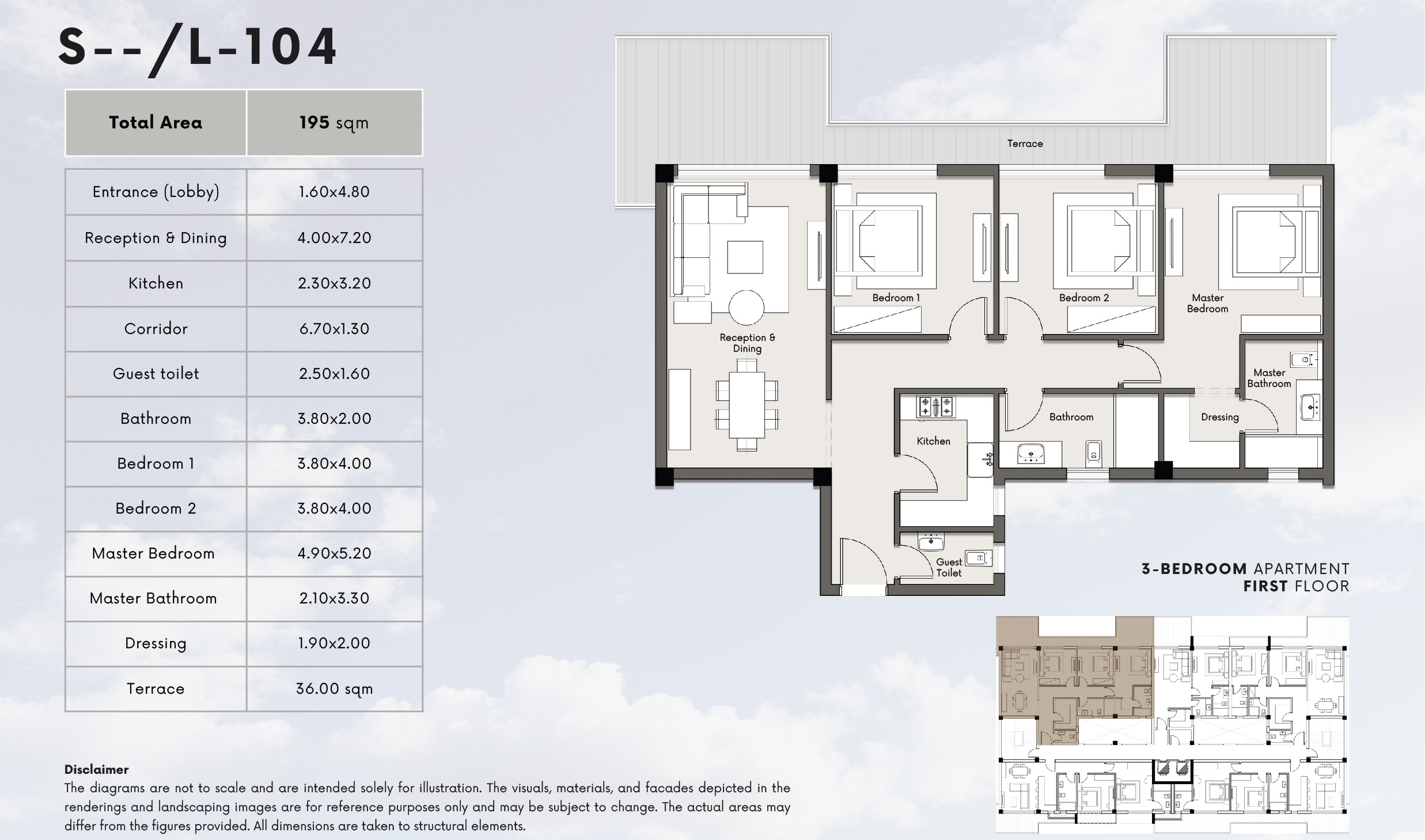 Floor plan for apartment at Kite