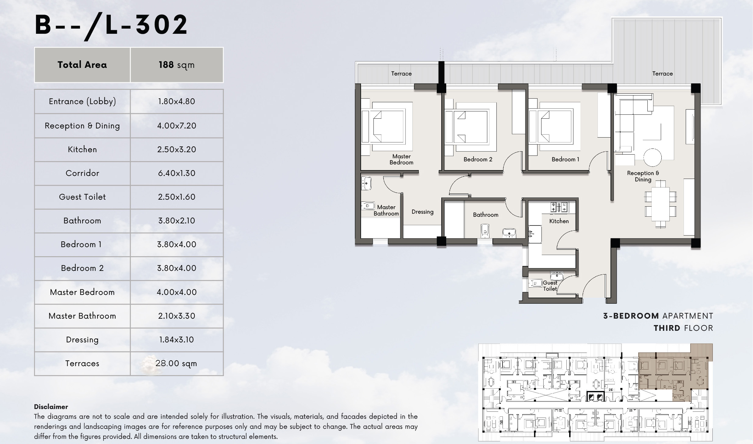 Floor plan for apartment at Kite