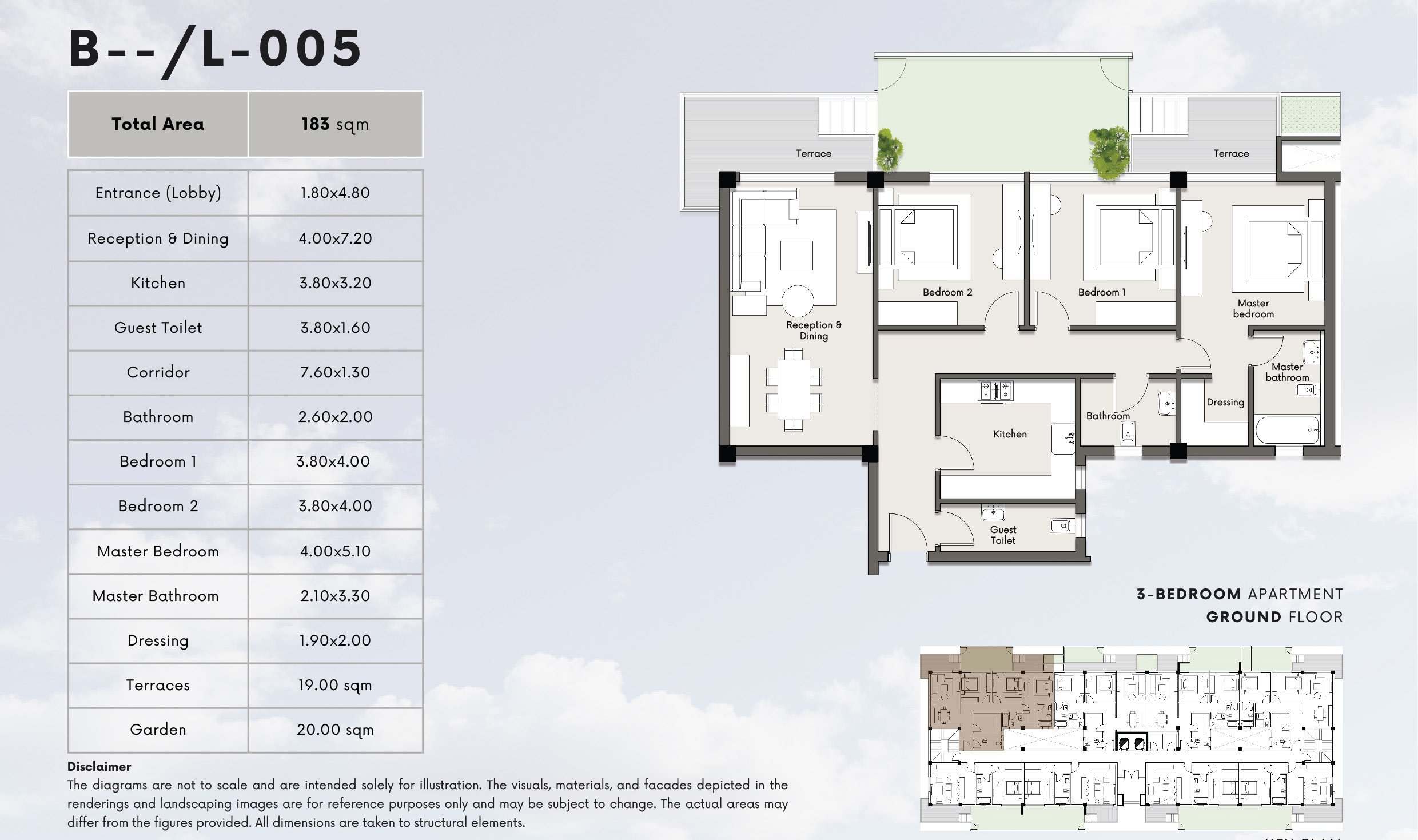 Floor plan for apartment at Kite