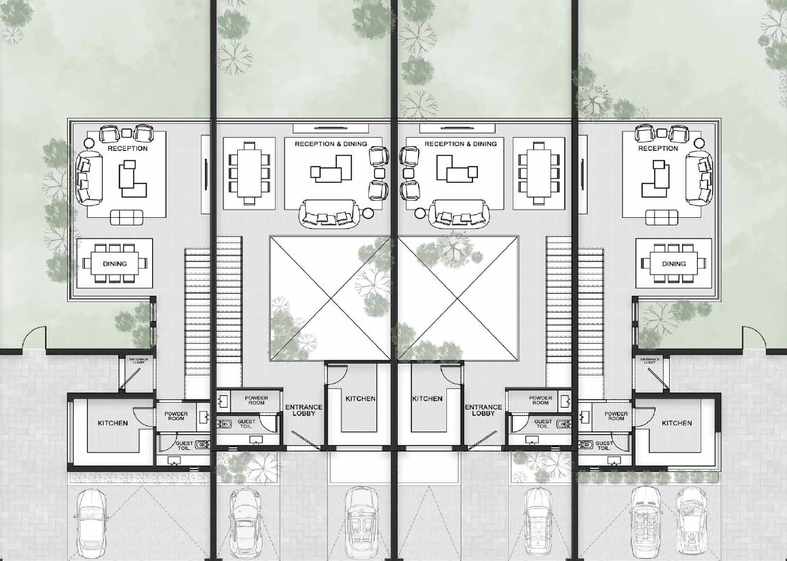Floor plan for townhouse at Ourika
