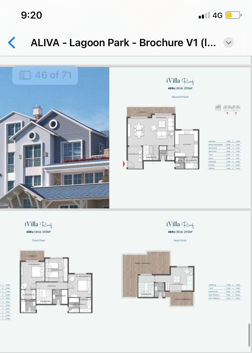 Floor plan for villa at Aliva Mountain View Mostakbal City