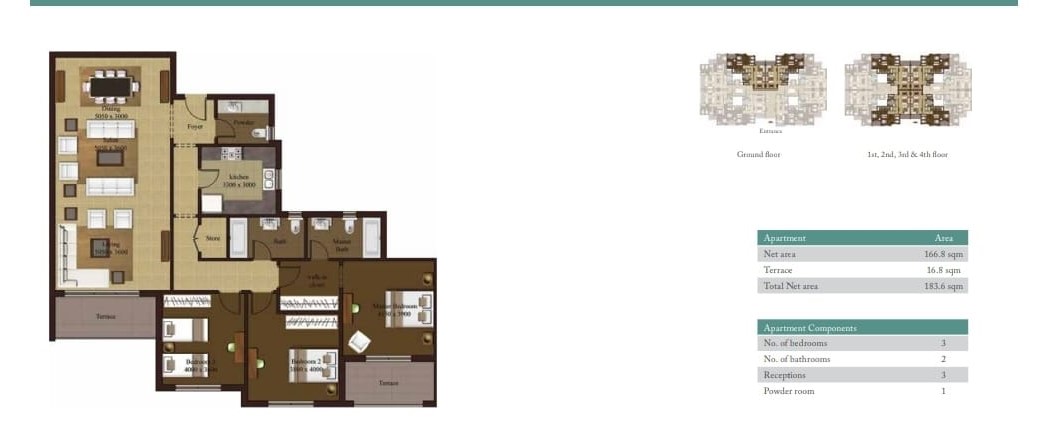 Floor plan for apartment at Mivida