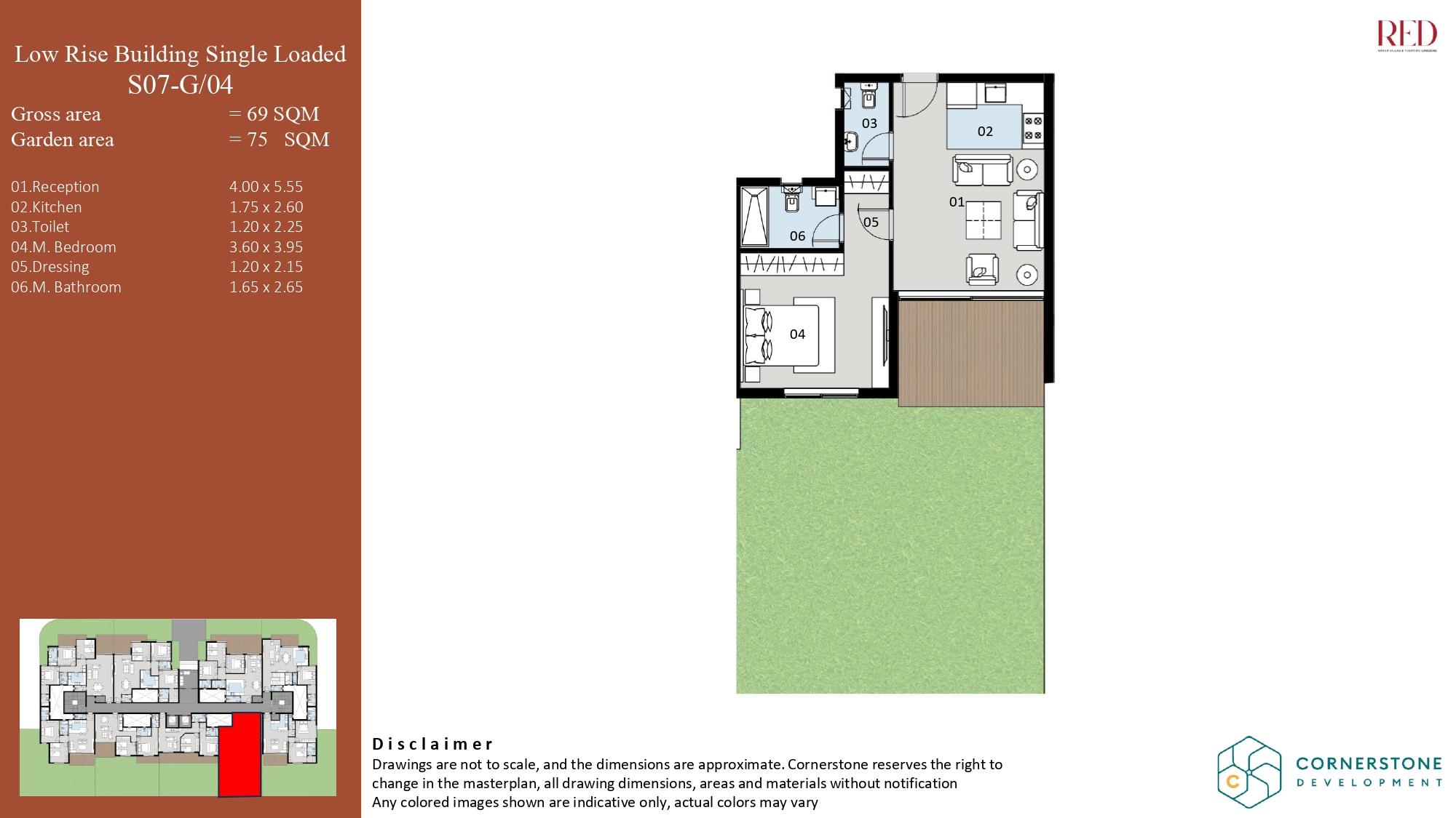 Floor plan for apartment at Red