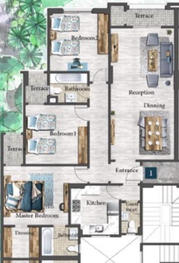 Floor plan for apartment at L’Avenir
