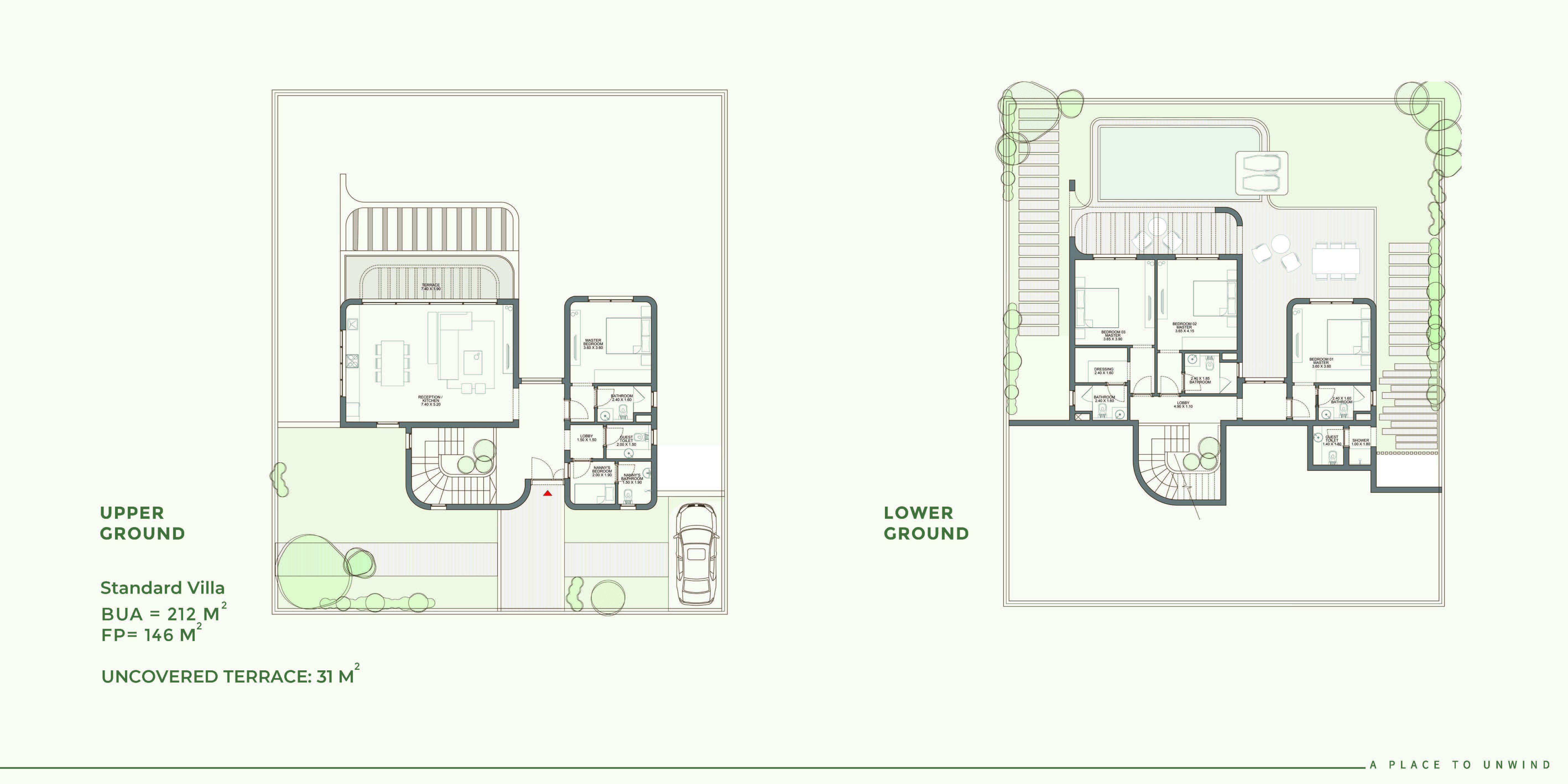 Floor plan for chalet at Aden