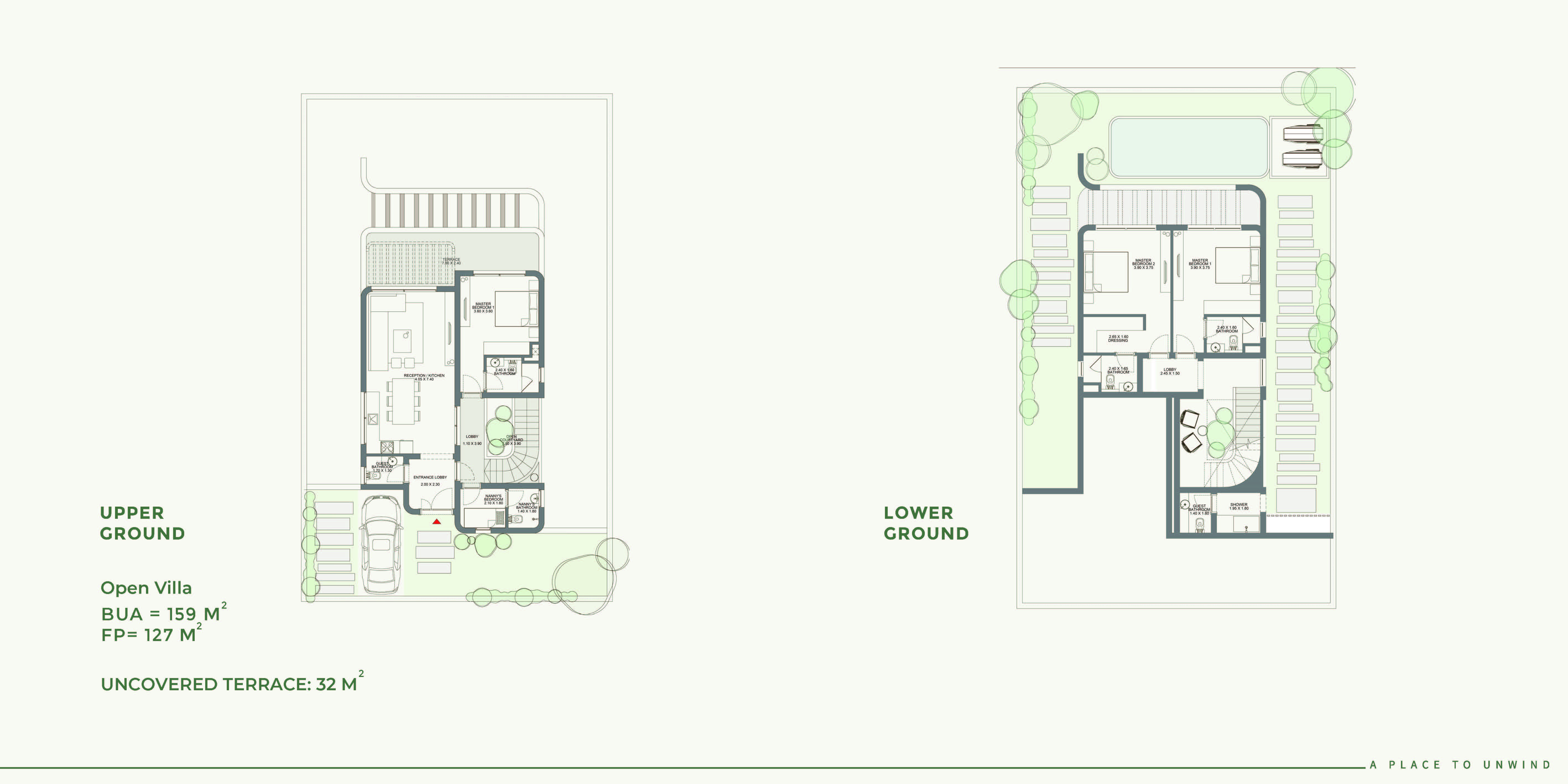 Floor plan for chalet at Aden