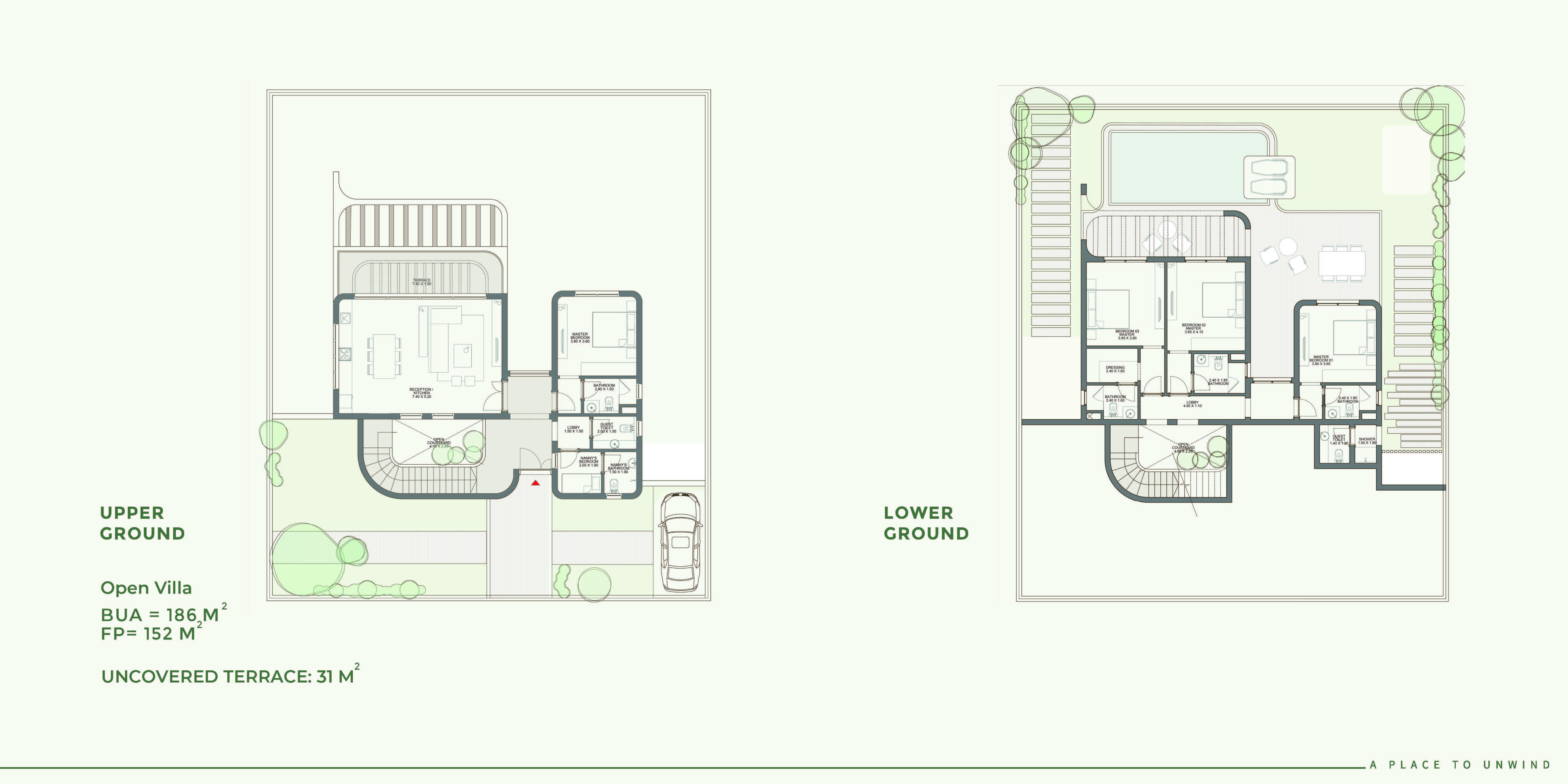 Floor plan for chalet at Aden