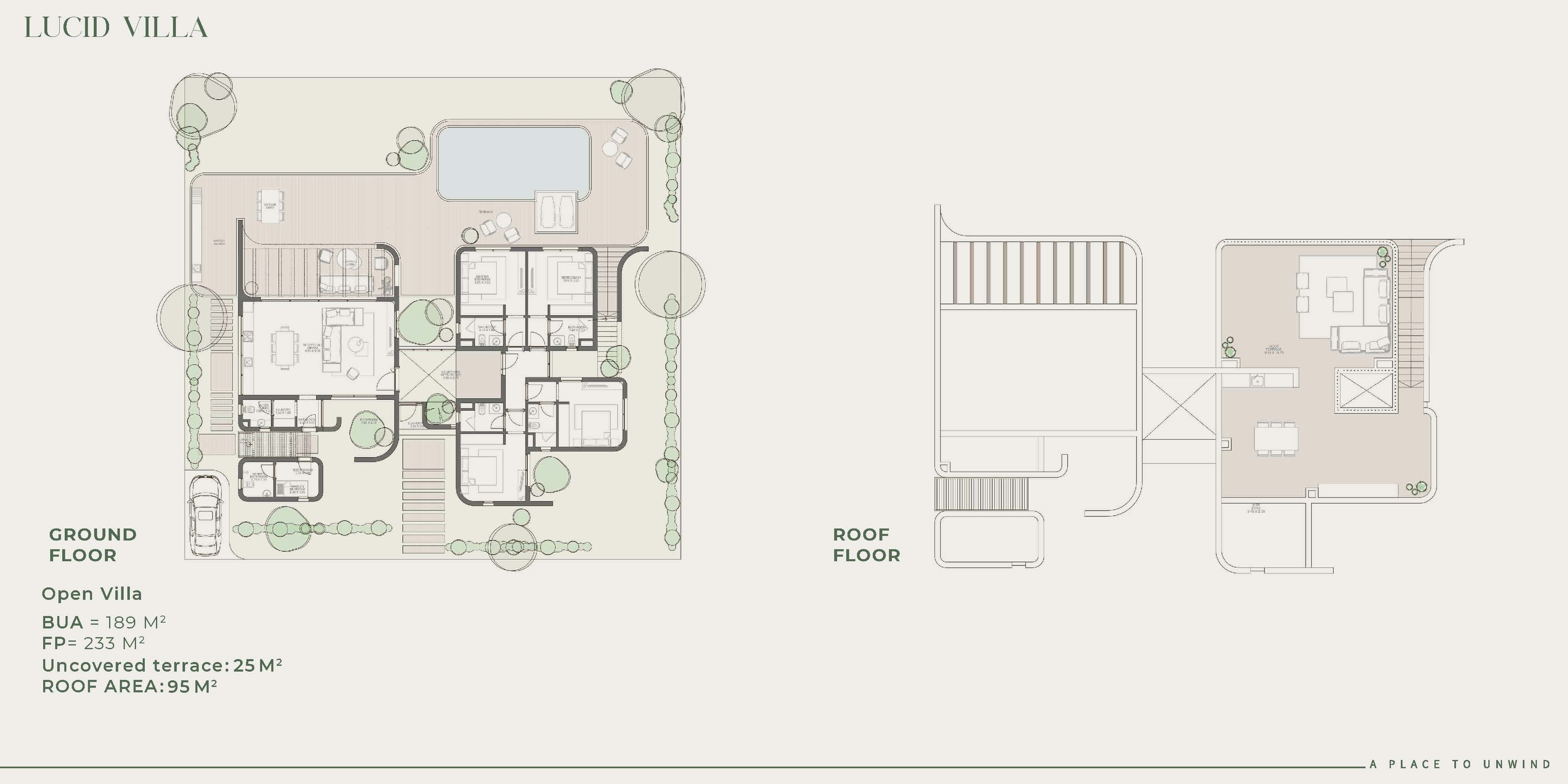 Floor plan for chalet at Aden