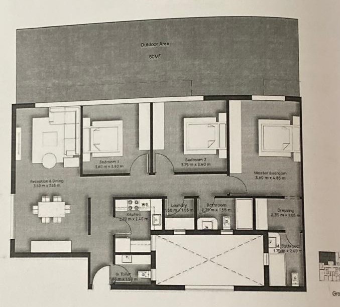 Floor plan for apartment at The Crest