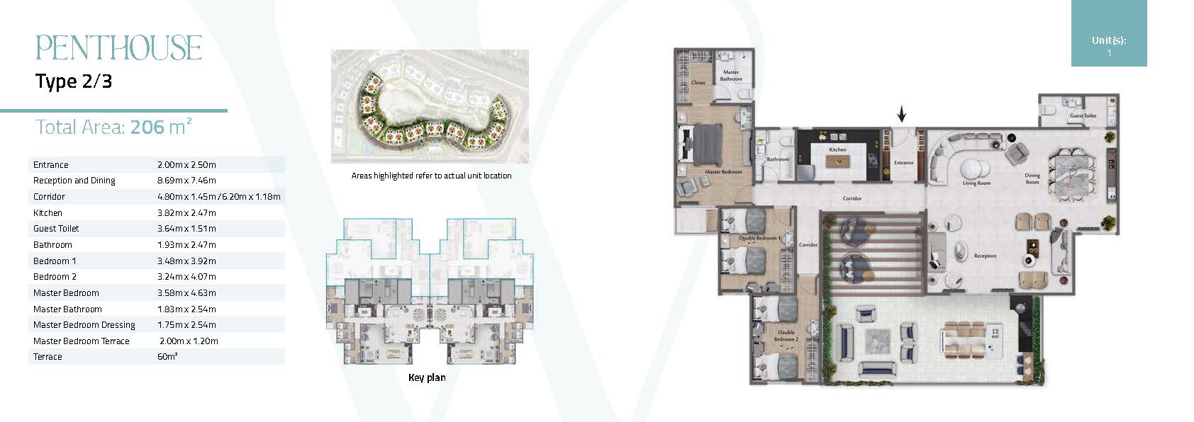 Floor plan for apartment at Rock White