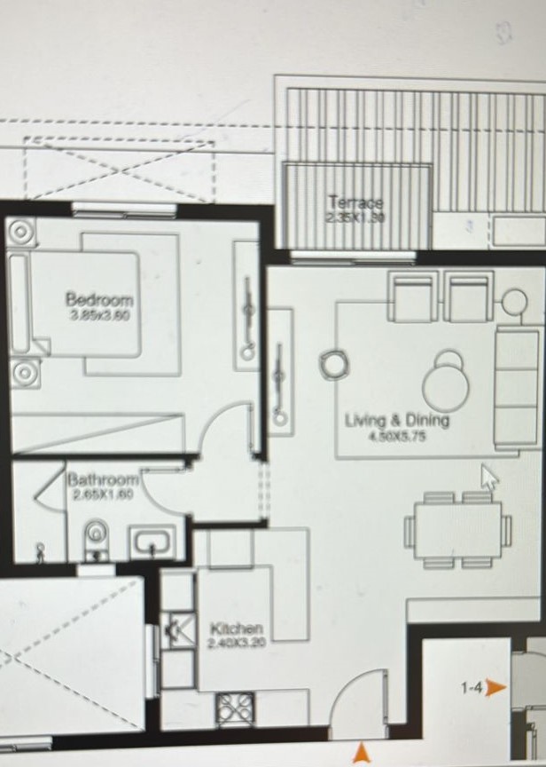 Floor plan for apartment at O West Orascom