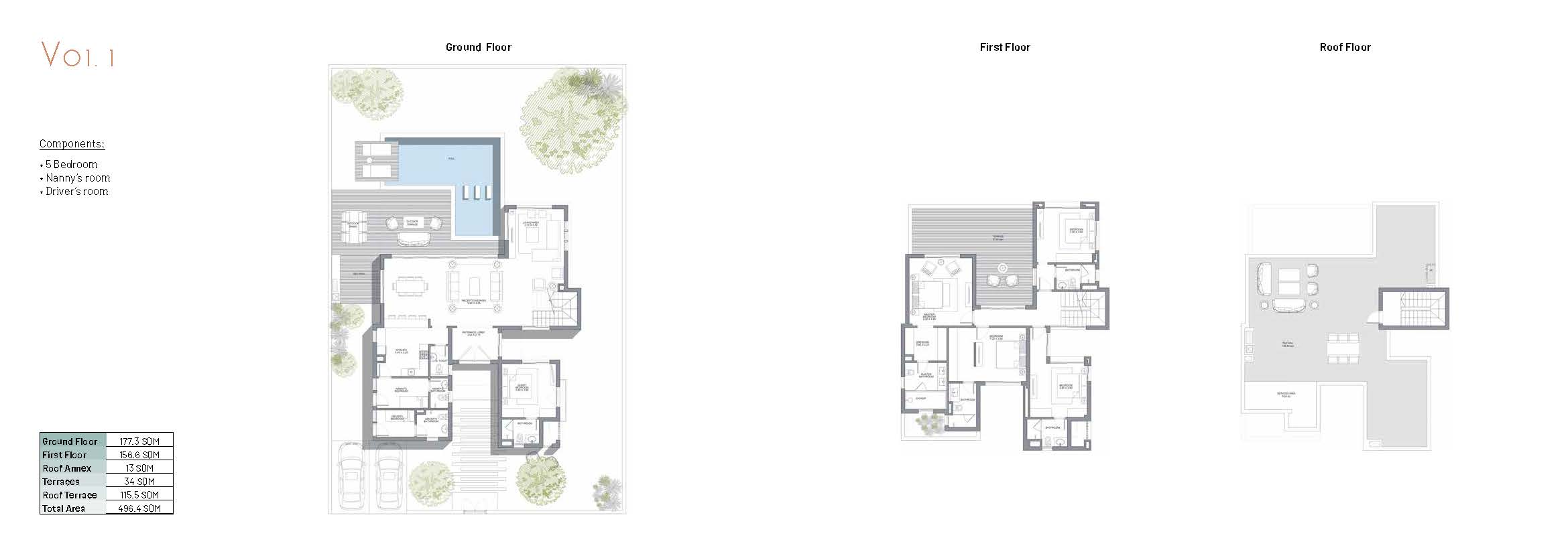 Floor plan for villa at June