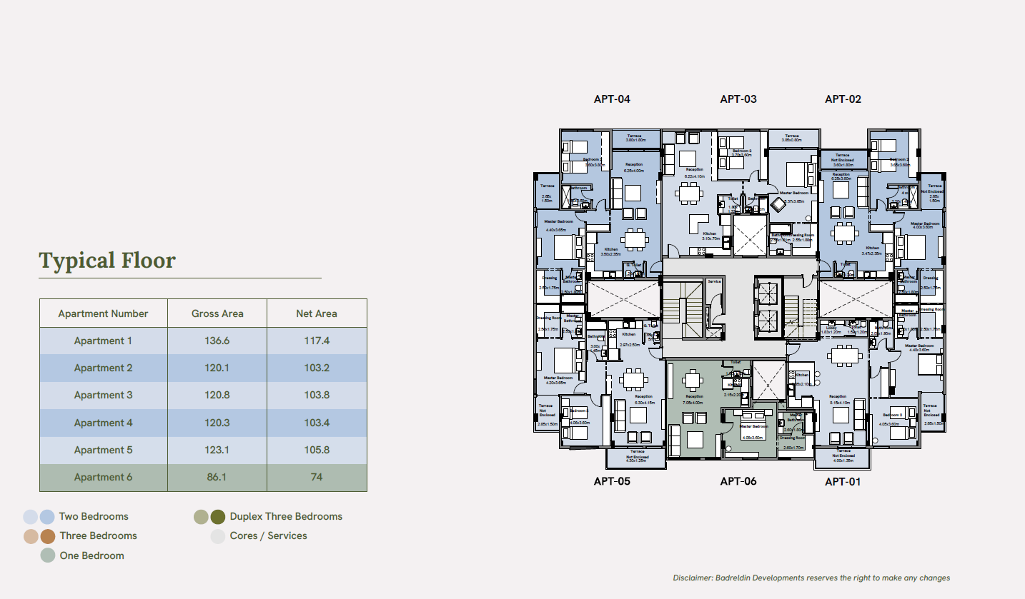 Floor plan for apartment at One33