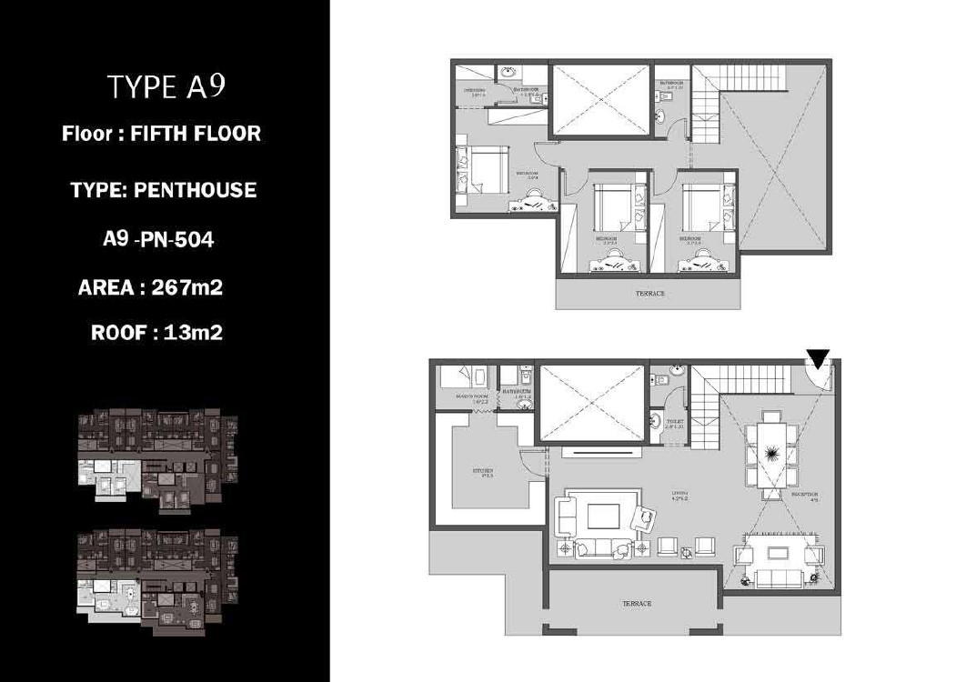 Floor plan for duplex at Peerage Residence
