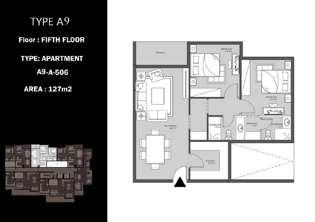 Floor plan for apartment at Peerage Residence