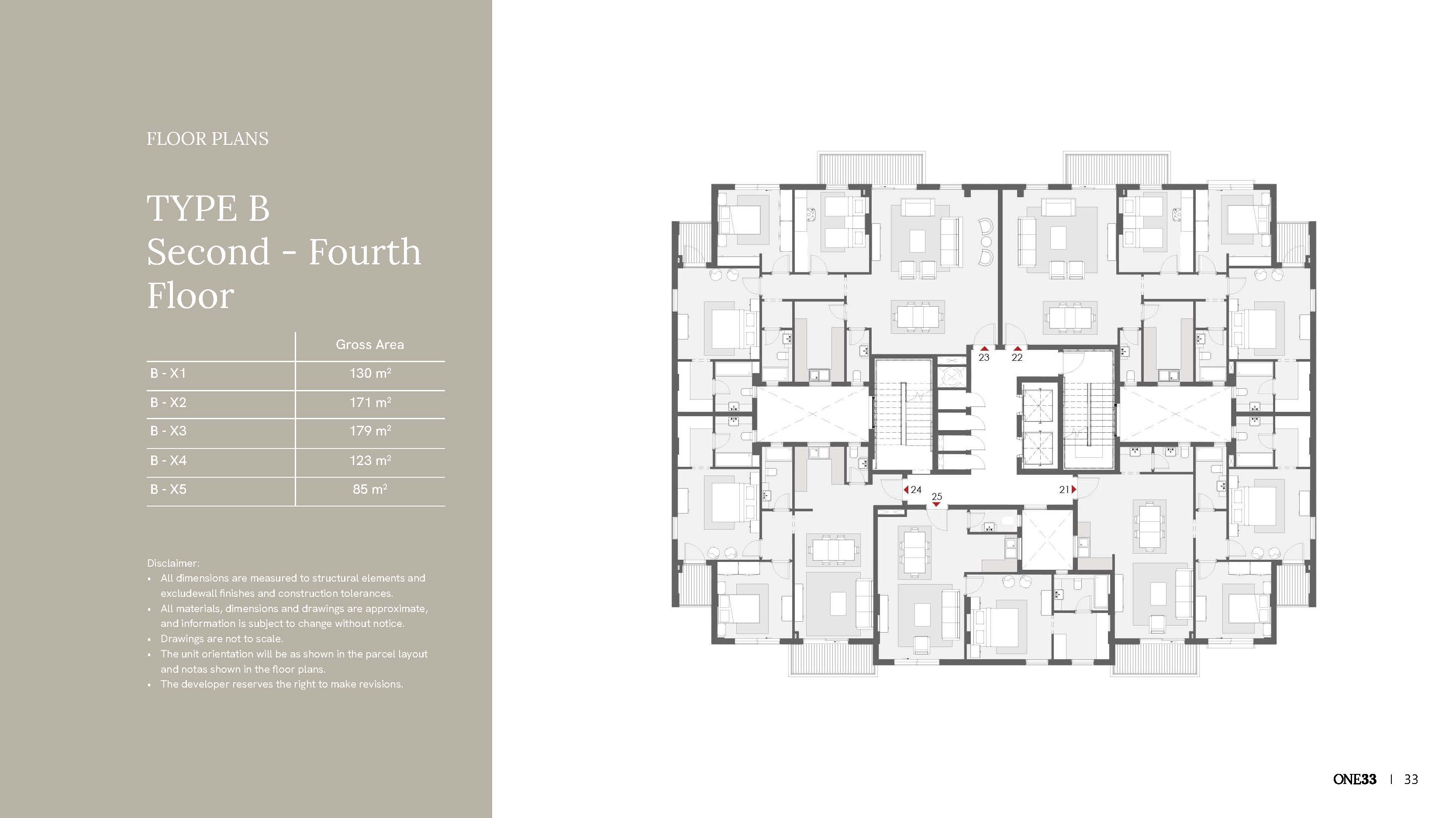 Floor plan for penthouse at One33