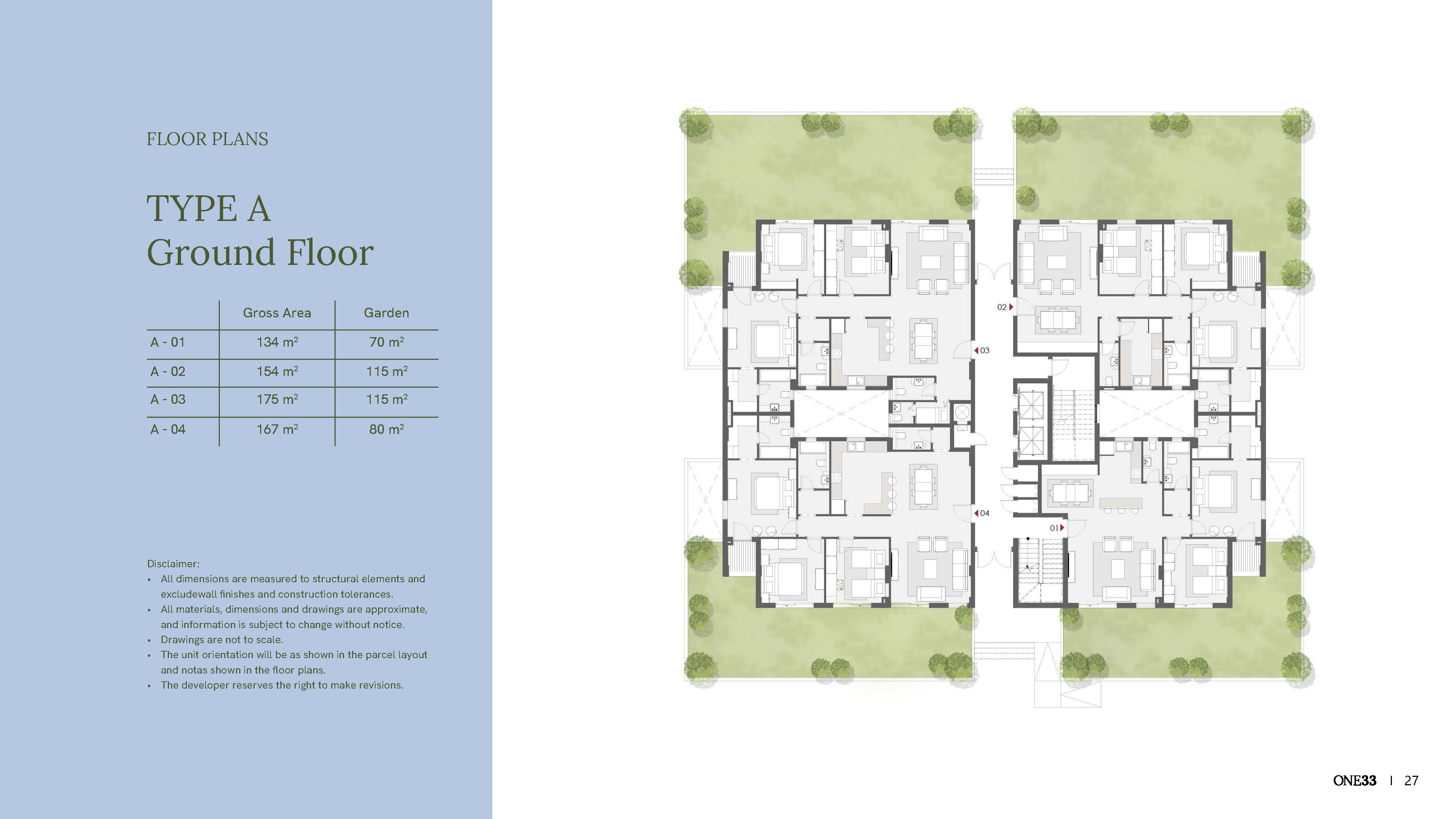 Floor plan for apartment at One33