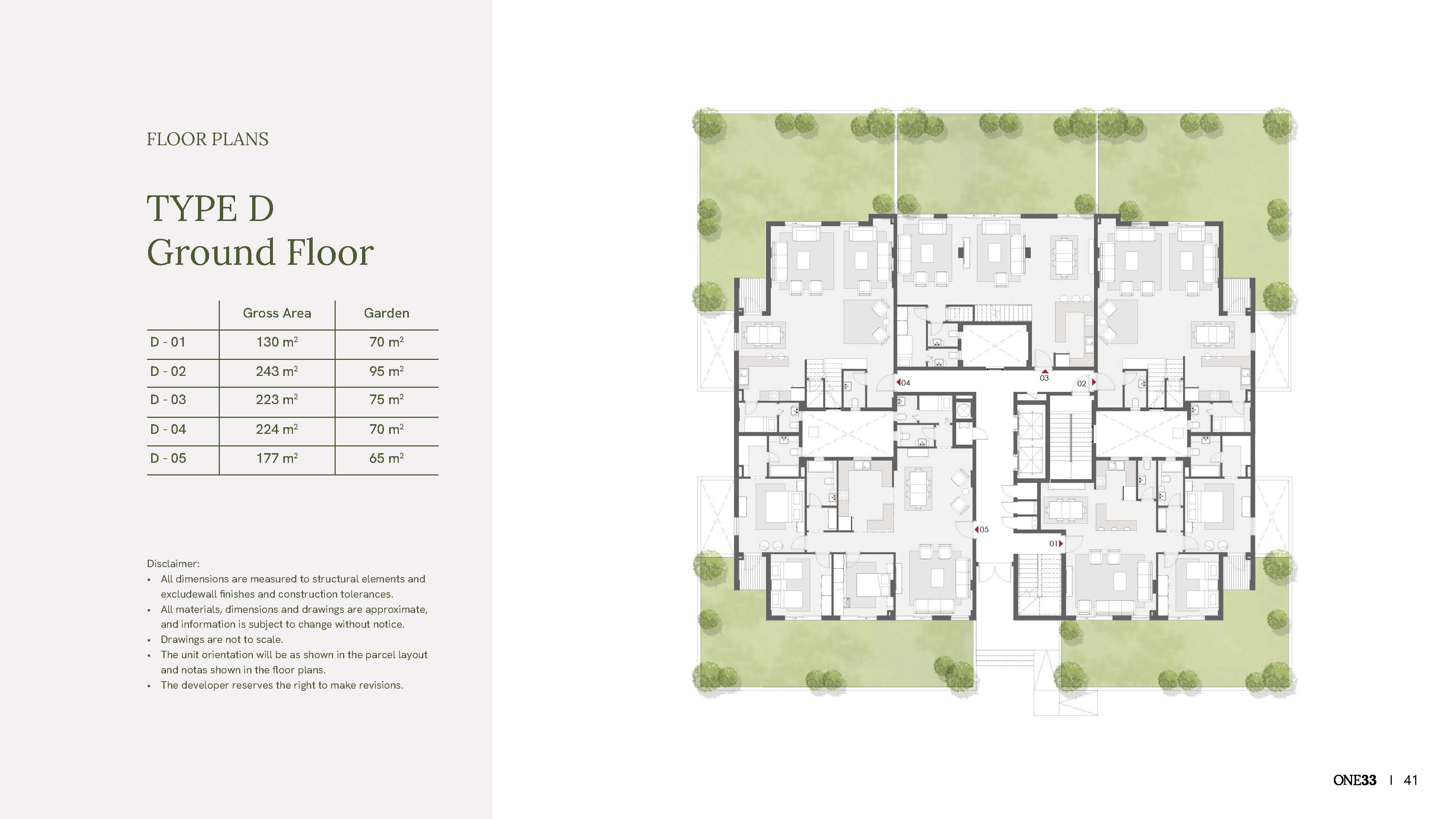 Floor plan for duplex at One33