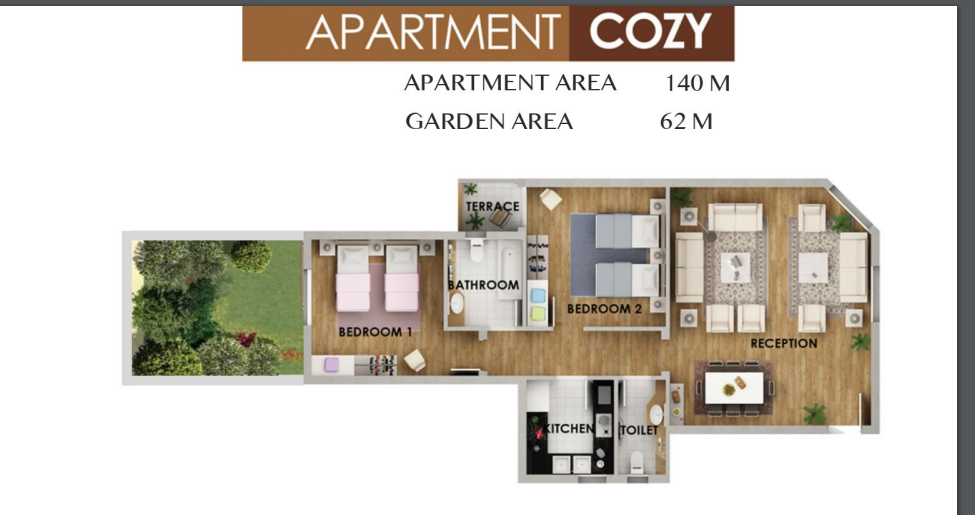 Floor plan for apartment at Mountain View ICity New Cairo