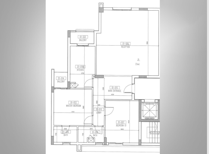 Floor plan for apartment at W signature