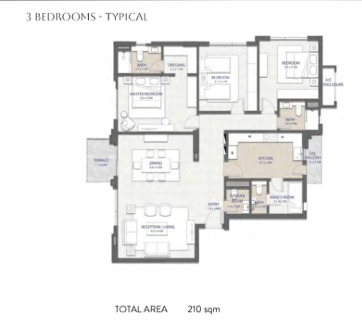 Floor plan for apartment at City Gate