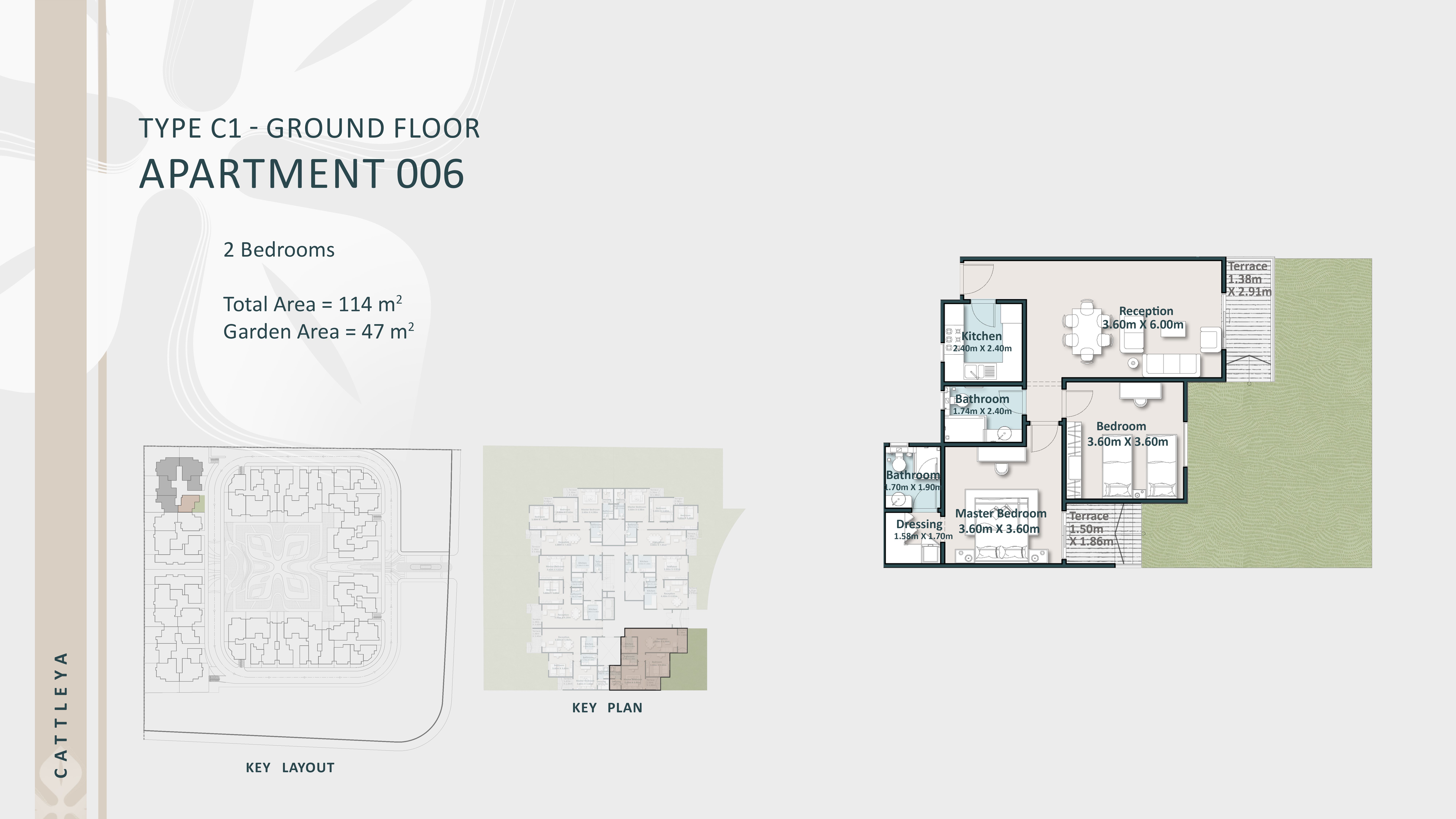 Floor plan for apartment at Cattleya